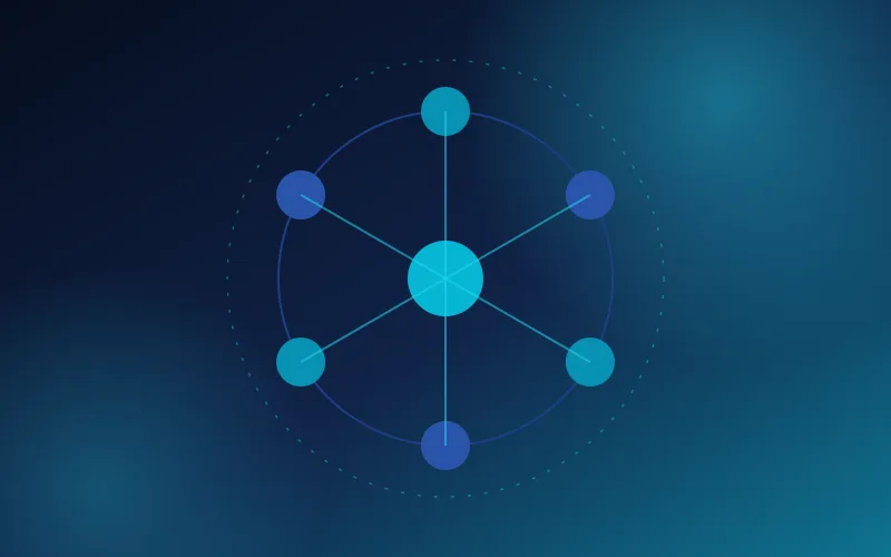 Illustration of six connected capabilities around one accountable core